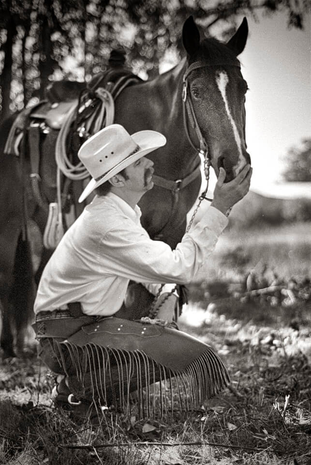 Cowboy with horse