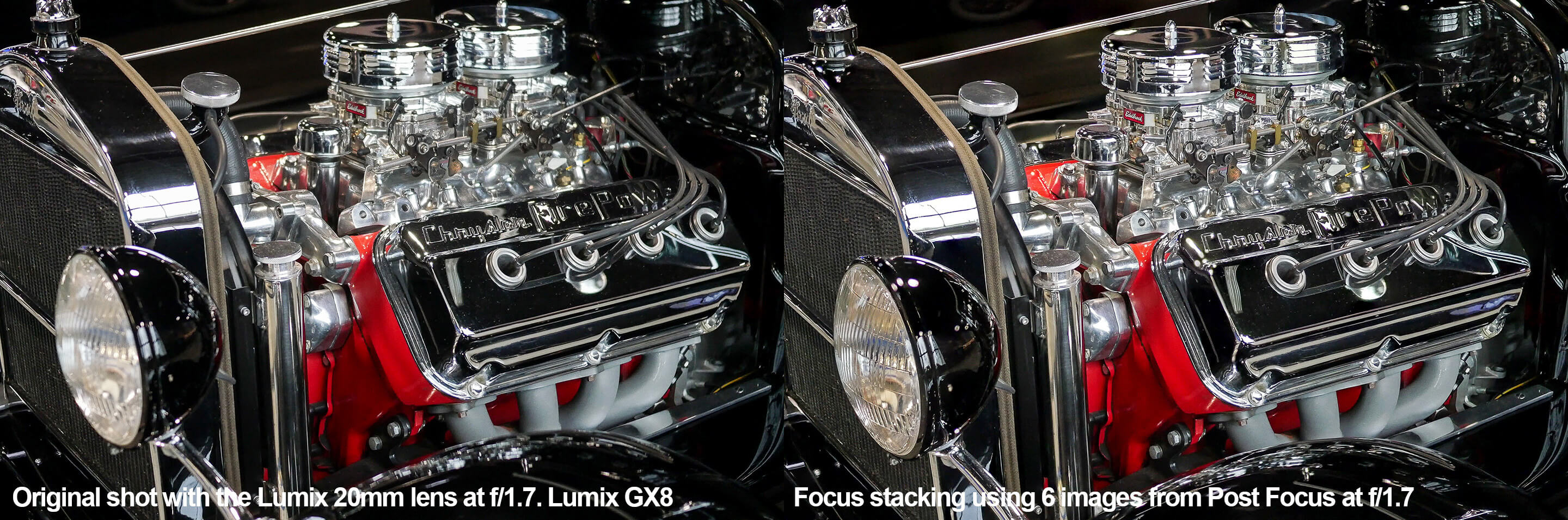 Car engine before and after