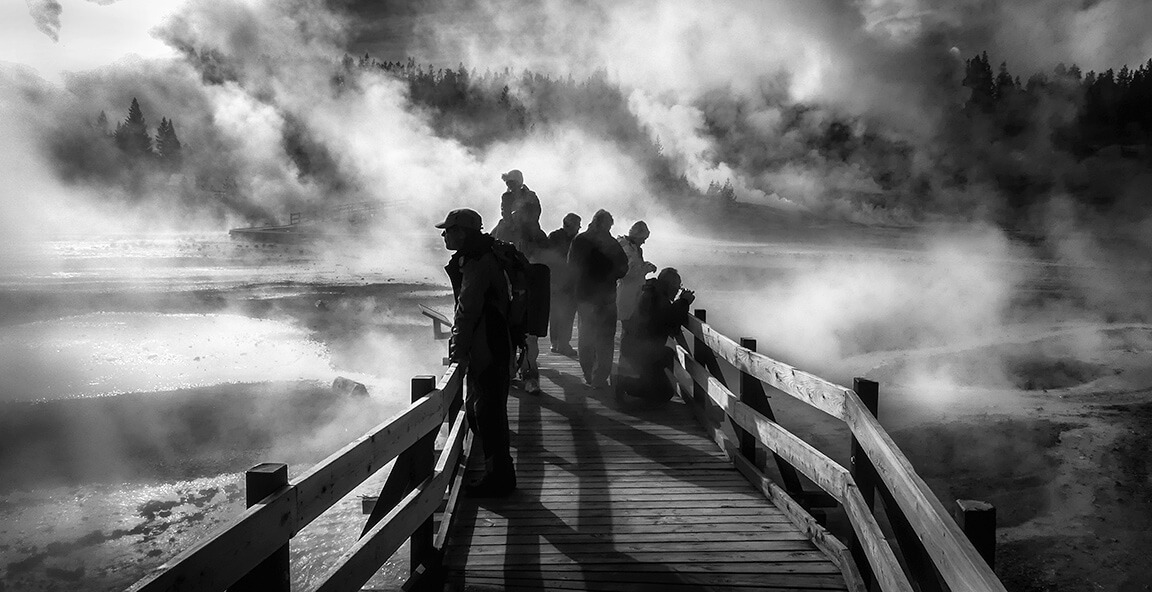 Yellowstone path bw